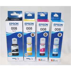 Epson 008 Original Ink Set (Black, Cyan, Magenta, Yellow)