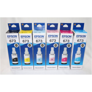 Epson 673 Ink (Set of 6) For Use L800 L805 L810 L850 L1800