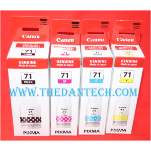 Canon GI-71 (B/M/C/Y) Original Ink Bottle Set For G1020 G2020 G2021 G2060 G3020 G3021 G3060 Printer