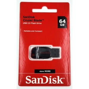 SanDisk Cruzer Blade USB 2.0 Flash Drive 64GB