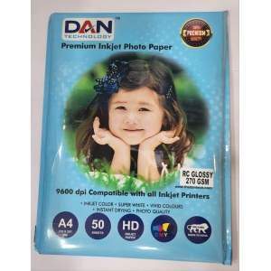 Dan Digital Glossy Photo Paper A/4 Size RC 270 GSM